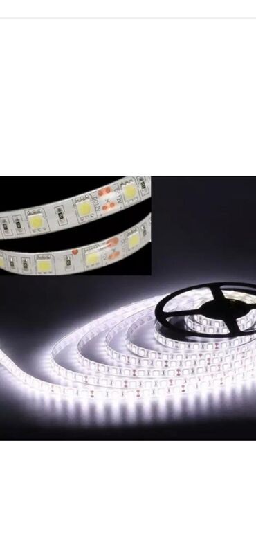 led lampice 100m: LED strip light, color - White, New