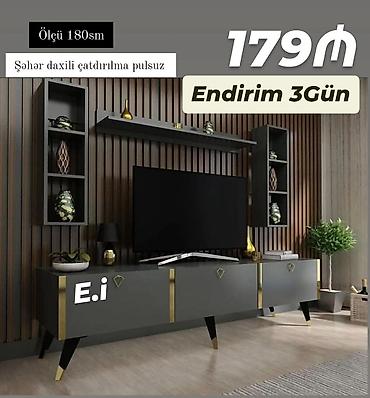 super mebel: Yeni, Düz TV altlığı, Polkalı, Laminat — 1