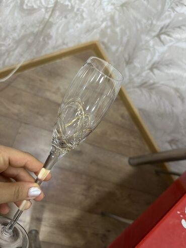 Mətbəx aksesuarları: Qədəhlər, rəng - Qızılı, Şüşə, 6 ədədli dəst, 200 ml, Çexiya