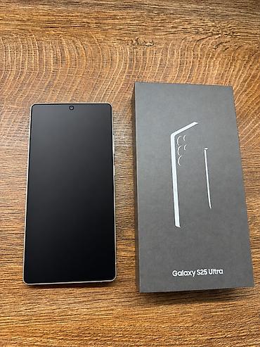 Техника и электроника: Samsung Galaxy S25 Ultra, Б/у, 256 ГБ, цвет - Серебристый, 1 SIM, 2 SIM — 1