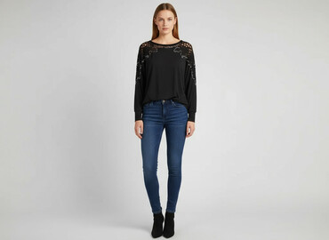 bluzki z koronką plus size: Жіноча блуза, розмір M
