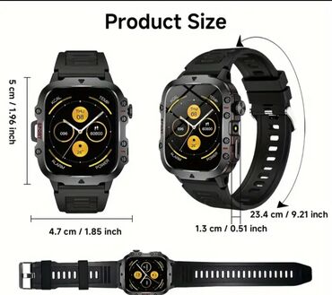 Smart saatlar: Smart saat, Smart, Sensor ekran, rəng - Qara — 2