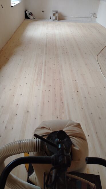 Döşəmə işləri: Taxta döşəmə cilalama və laklama xidməti - Şəkillərdə: ev və — 11
