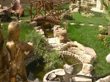 Fasad işləri: Shalale,cay,gol,ere dosheme,xasarlara ve evin fasadina tebii ve tokme — 6