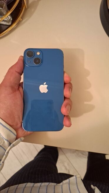 кнопочный телефон apple: IPhone 13, 128 ГБ, Голубой, Беспроводная зарядка, Face ID, С документами
