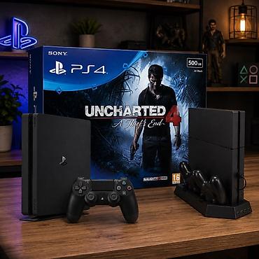 ps4 aksesuar: Sony PlayStation 4 Slim “Uncharted 4: A Thief’s End” bundle üzərimdə — 1