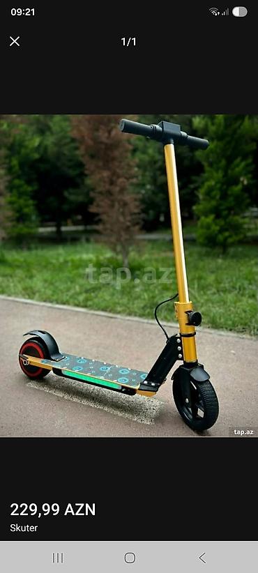 sintizator satilir: Yeni Elektrik samokat 7", ≤ 250 Vt, ≤ 15 km/s, Pulsuz çatdırılma — 1