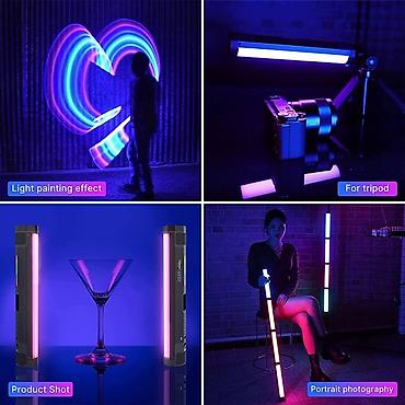 мечит: Осветитель светодиодный RGB Light Stick для фотосъемки с регулируемой — 7