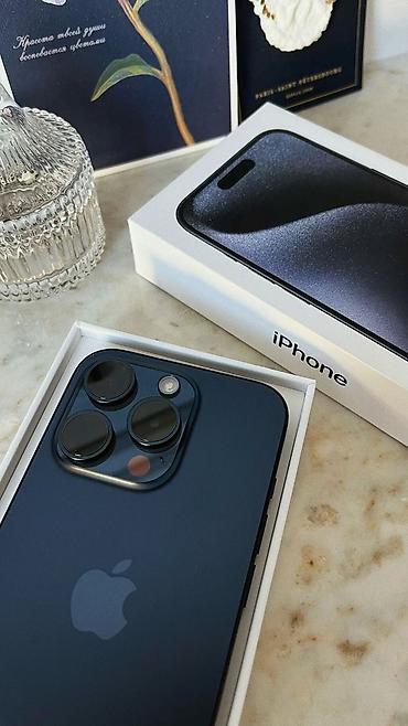 iphone x max ikinci el: IPhone 15 Pro Max, 256 GB, Blue Titanium, Barmaq izi, Sənədlərlə, Simsiz şarj — 1