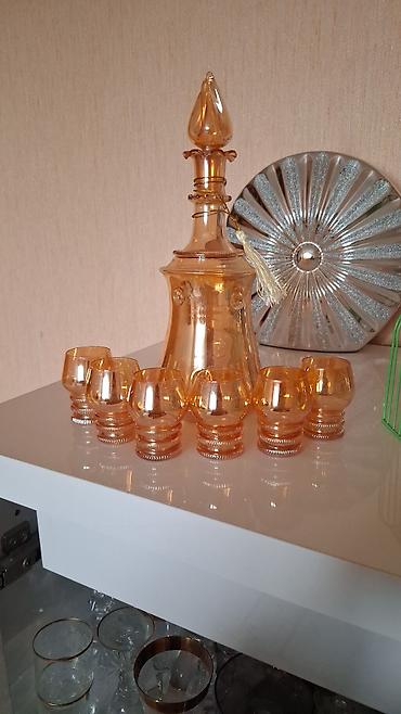 glass: ✨ Original Bohemia Glass – Çexiya istehsalı ✨ Kəhrəba rəngli, nazik və — 1