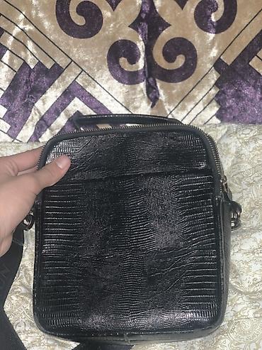 Барсетки: Сумка через плечо BUTUN, мужская - Материал: черная фактурная кожа с — 19