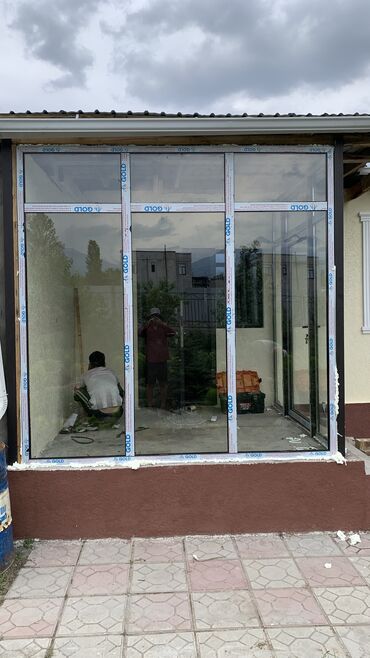 Алюминиевые окна на заказ: Алюминиевое окно на заказ, Тип окна: Витражные, Бесплатная установка, Без рассрочки — 19