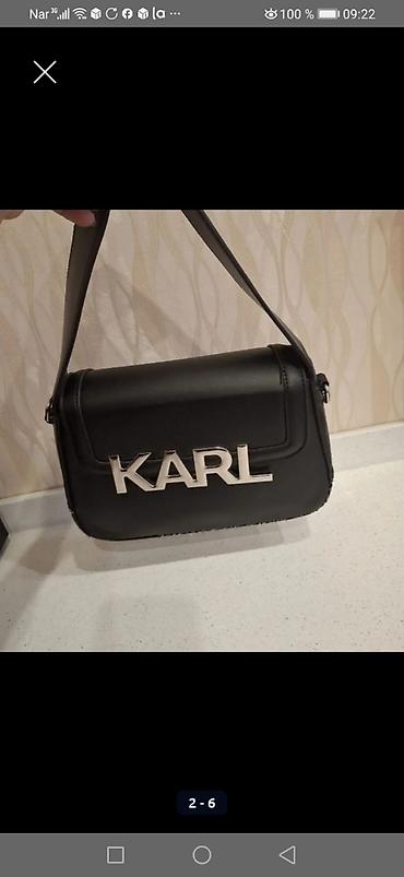 hermes deri çanta: Çiyin çantası, Karl Lagerfeld, İşlənmiş — 1