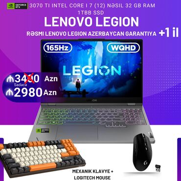 lenovo legion 5: Yeni Lenovo Legion, 15.6 ", Intel Core i7, 1 TB, Pulsuz çatdırılma