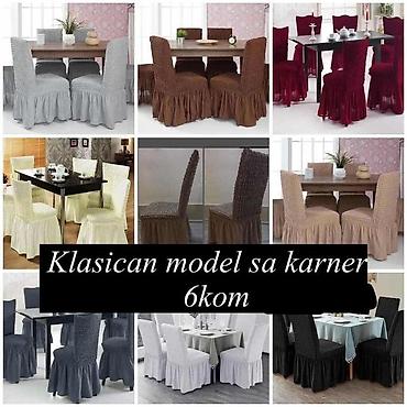 retro stvari: Navlake za stolice – klasičan model sa karnerom (set 6 kom) 6kom — 1