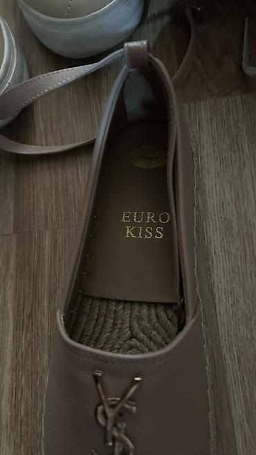 nabuk ayaqqabi: Qadın espadril ayaqqabısı – EURO KISS - Rəng: açıq qəhvəyi/bej ton - — 2