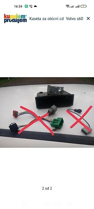 Delovi enterijera: KASETA POKLOPAC ZA OBICNI CD VOLVO S60 | Kablovi prodati ! Prodaje — 1