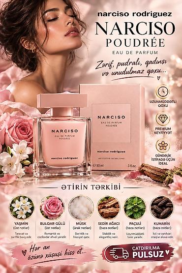 Narciso Rodriguez – NARCISO Poudrée Eau de Parfum Zərif, pudralı və lalafo.az -da Narciso Rodriguez – NARCISO Poudrée Eau de Parfum Zərif, pudralı və