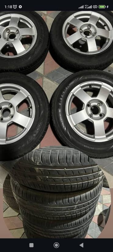 диск на мотоцикл: Дөңгөлөктөр монтажда 175 / 65 / R 14, Жай, Колдонулган, Комплект, Жеңил унаалар, Куйма, тешиктери - 4