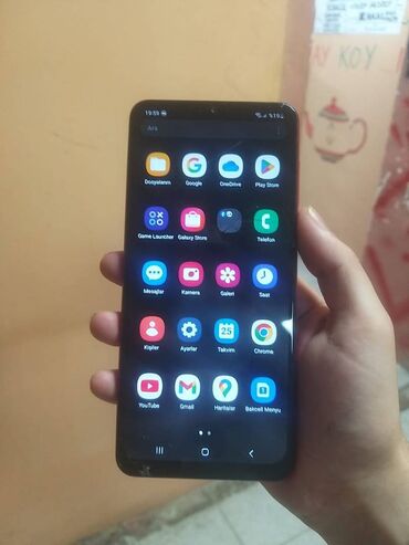 sumqayitda soyuducu: Samsung Galaxy A12, 64 GB, rəng - Qırmızı, Barmaq izi