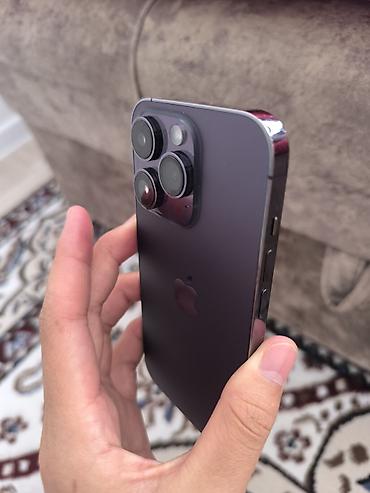 мониторы 23 дюйма: IPhone 14 Pro, Б/у, 256 ГБ, Deep Purple, Чехол, 85 % — 3