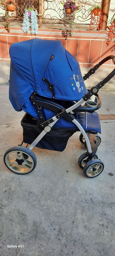 прогулочная коляска peg perego: Коляска, цвет - Голубой, Новый