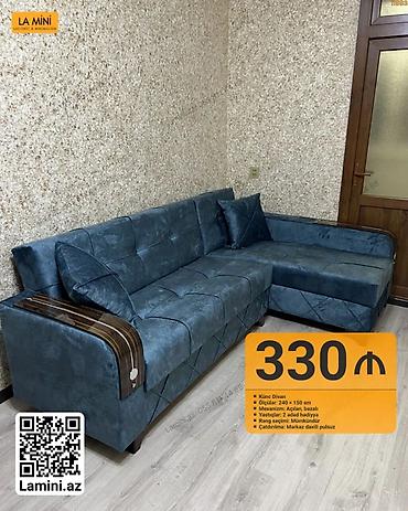Ev və bağ: Məhsul: Künc divan Təsvir: - Ölçülər: 240 × 150 sm - Mexanizm — 1