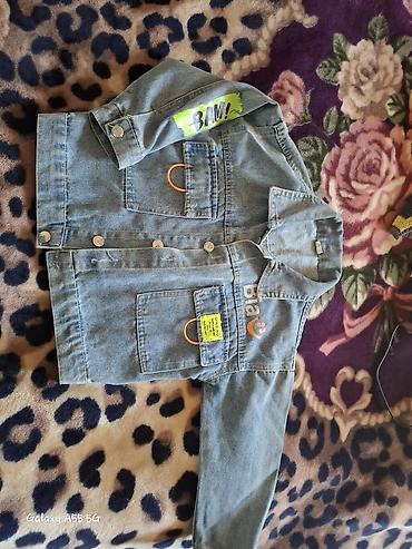 5 6yaş: Uşaq cins gödəkçəsi - Material: açıq mavi denim (cins). - Model — 1