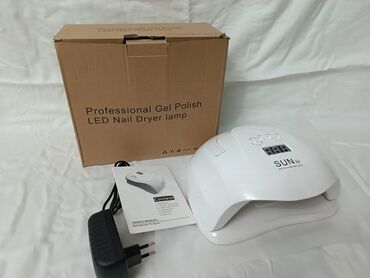 Dırnaq qurutma lampaları: SUN 5S brendinə məxsus, dırnaqlar üçün UV LED lampası. Ağ rəngdədir və — 8