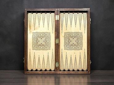 Настольные игры: Деревянный набор 3-в-1: нарды + шахматы+шашки - Материал: натуральное — 4