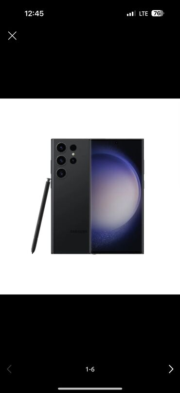телефон samsung: Samsung Galaxy S23 Ultra, Б/у, 512 ГБ, цвет - Черный, 1 SIM, eSIM