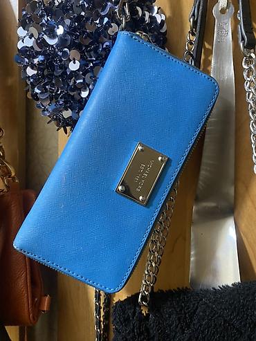 michael kors кошелек: Клатч/кошелёк Michael Kors - Цвет: ярко‑синий (saffiano-эффект — 2
