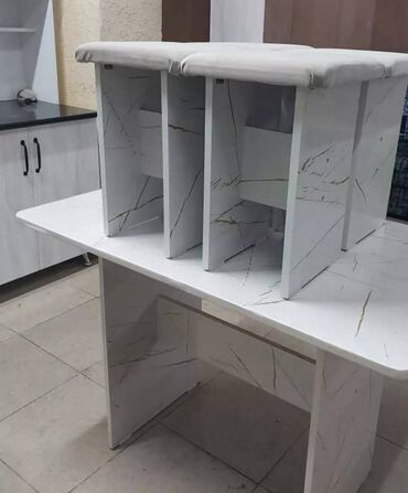 Другая мебель: Кухонный стол 4 табуретка комплект новый оптом баасы 3500сом готовые — 14