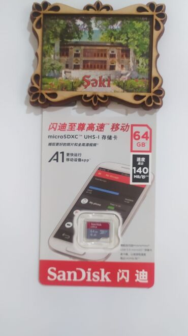 toptan telefon aksesuar: SanDisk Usb micro sd yaddas kartlarl 64 GB/15 Azn 128 GB 25 Azn