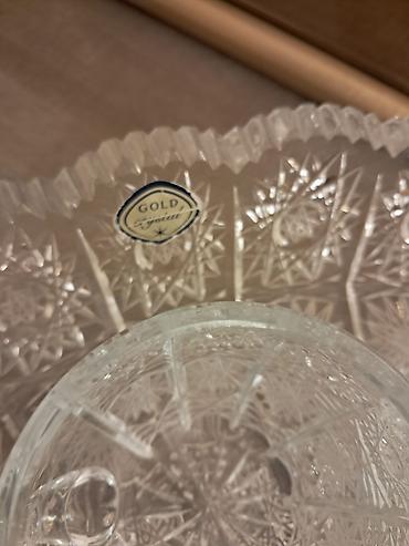 xrustal stekan: Kvars kristal ponç dəsti - Marka: Gold Crystal Orginal Tom. (etiketdə — 6