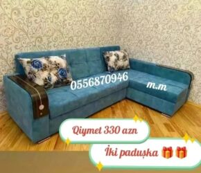 Sifarişlə divanlar: Künc divan, Qonaq otağı üçün, Vеlur parça, Bazalı, Açılan, Kitab — 5