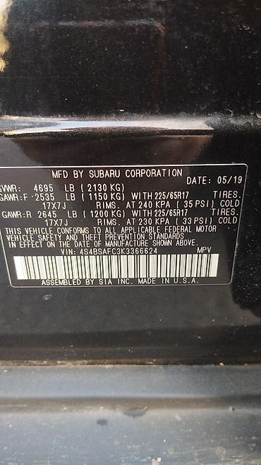 Subaru: Subaru Outback: 2019 г., 2.5 л, Автомат, Универсал — 9