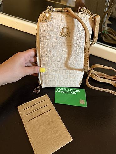 dəri çantalar: United Colors of Benetton çiyin/çarpaz telefon çantası və kartlıq seti — 1