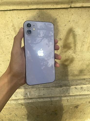 iphone quba: IPhone 11, 64 GB, Deep Purple, Zəmanət, Simsiz şarj, Face ID — 1