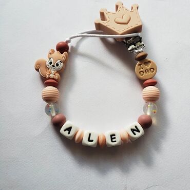 Ostale dečije stvari: Silikonski lancic za dudu ili glodalicu sa imenom po vasoj zelji na lalafo.rs — 8 Ostale dečije stvari: Silikonski lancic za dudu ili glodalicu sa imenom po vasoj zelji — 8