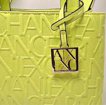 Çantalar: Armani Exchange qadın çantası – neon sarı/yaşıl ton - Struktur: sərt — 3