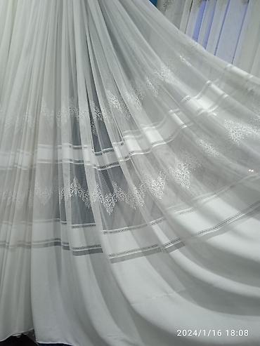 Тюли: Воздушные тюлевые шторы с вышивкой - Материал: легкий полупрозрачный — 26