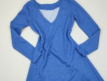 błękitna sukienki długa: Sukienka, S, stan - Dobry