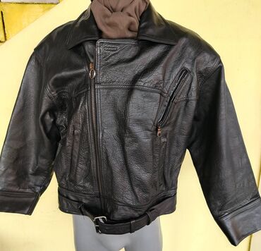 gaudi jakne: Leather jacket Genuine leather, XL (EU 54), color - Black