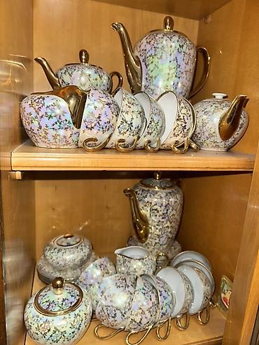 Çay dəsti, rəng - Qızılı, Farfor, Almaniya