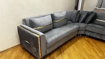 Divanlar: Künc divan, Açılmayan, Vеlur parça — 1