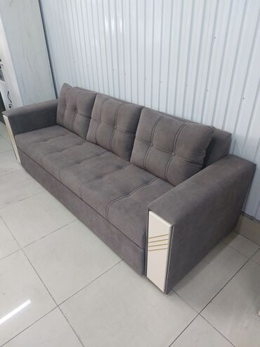 офисная мягкая мебель: Диван-кровать, цвет - Коричневый, Новый