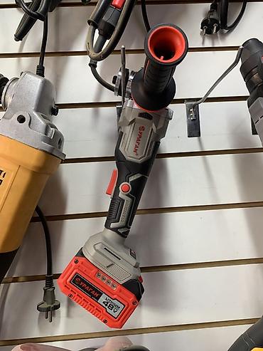 Электроинструменты: Аккумуляторная угловая шлифмашина (болгарка) УРАГАН 48V - Питание — 2