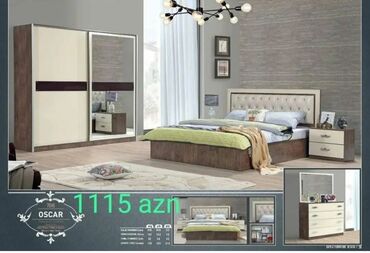 Yataq otağı dəstləri: İkinəfərlik çarpayı, Dolab, Termo, 2 tumba, Azərbaycan, Yeni — 20