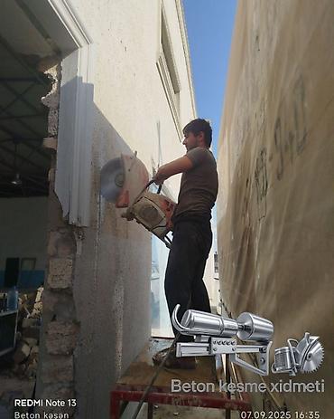 Beton işləri: Beton kəsmə və karot xidməti. Xidmətə beton, dəmir-beton və digər — 19